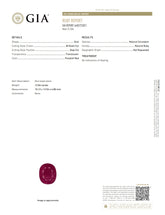 Natural Ruby – Certified by GIA | 12.06 Carats | Report No. 6485723021